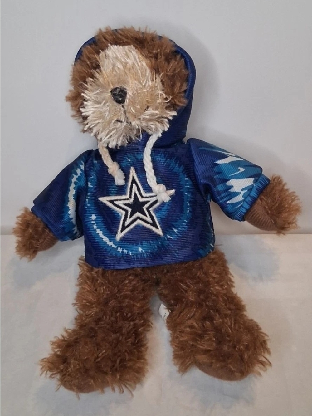 Dallas Cowboys Football Teddy Bear With Tye Dye Hoodie Good Stuff Animal Toy 7”